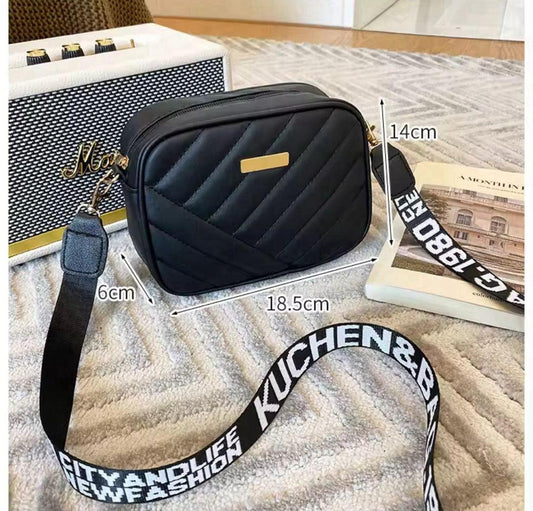 Chic women's 1 PC multicolor leather crossbody bag