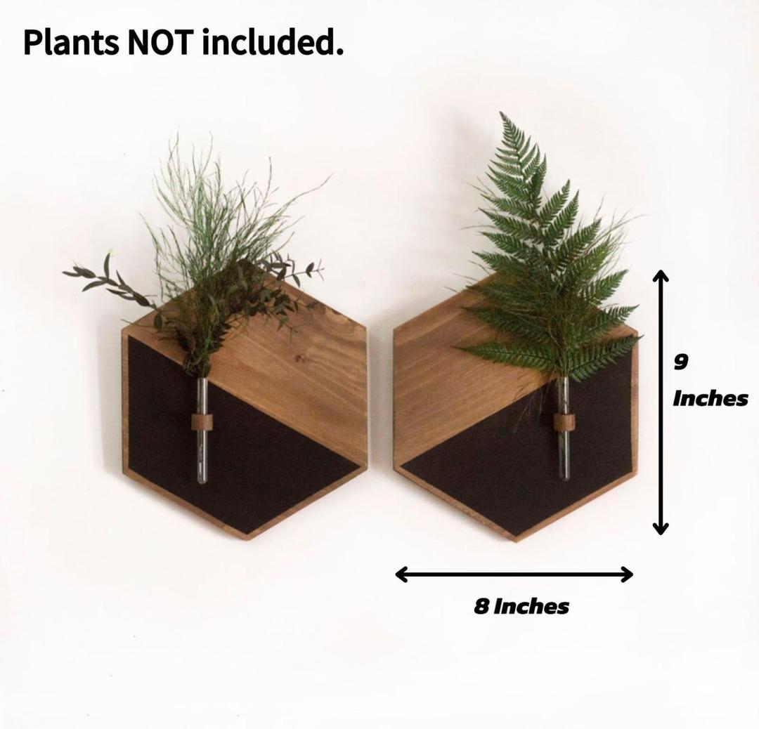 2 PCs Mdf wood planter - stylish greenery accent for your home