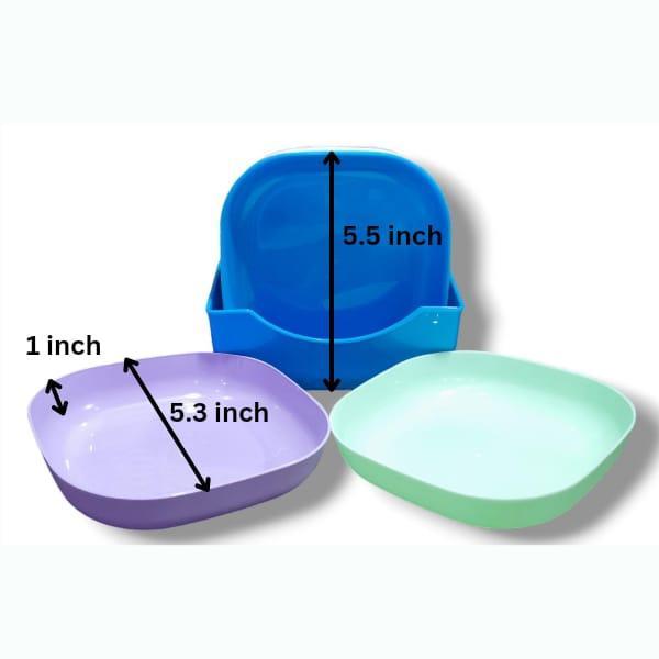10 pcs colorful plate set with stand