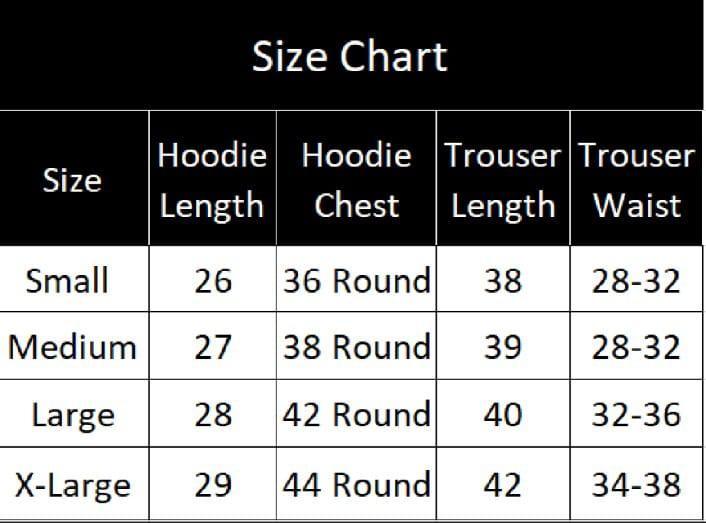 2_pcs men's fleece printed hoodie track suit