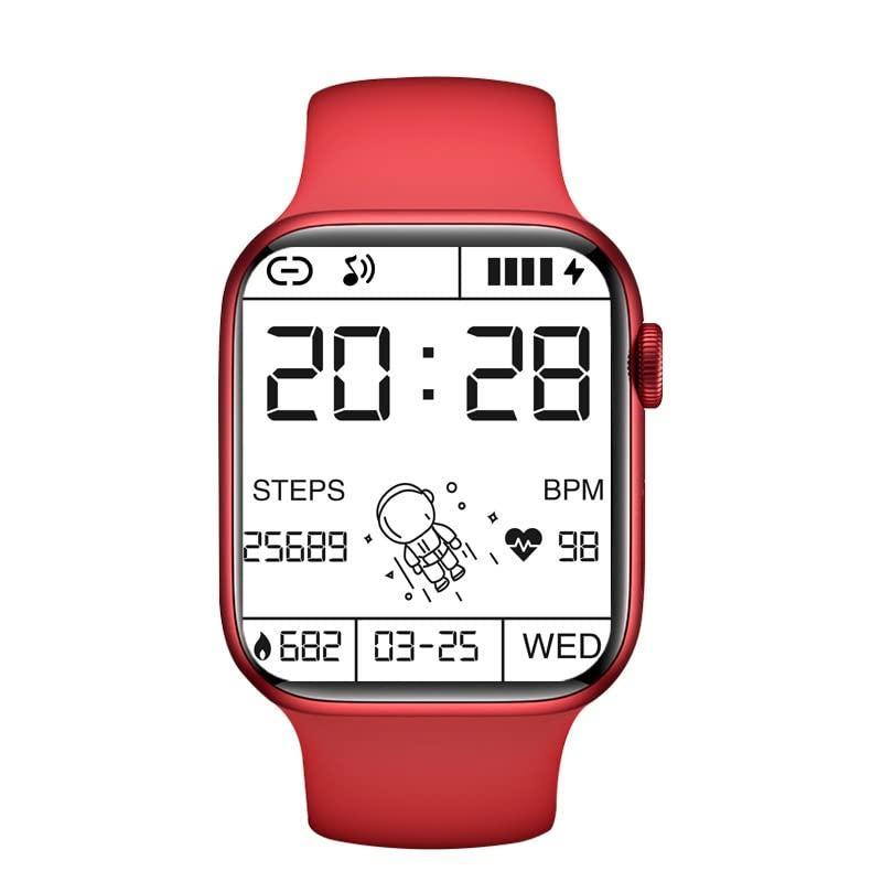 Stylish smart watch 1_pc silicon fitness tracker in black red and multicolor