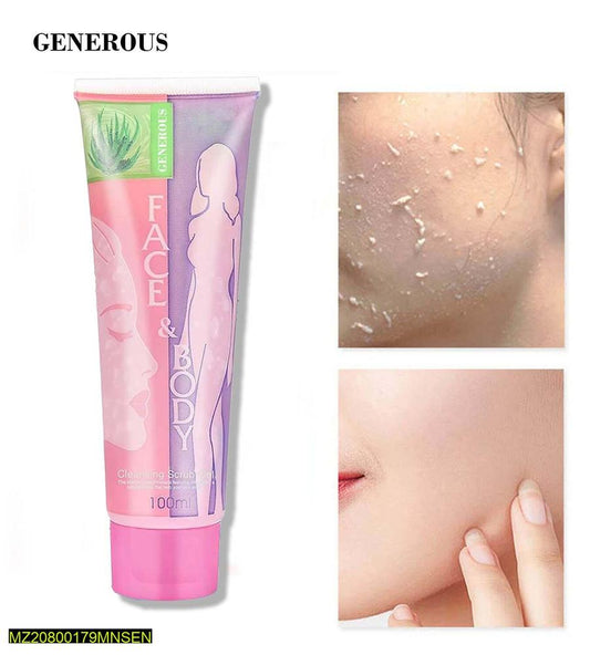 Skin brightening and cleansing scrub gel