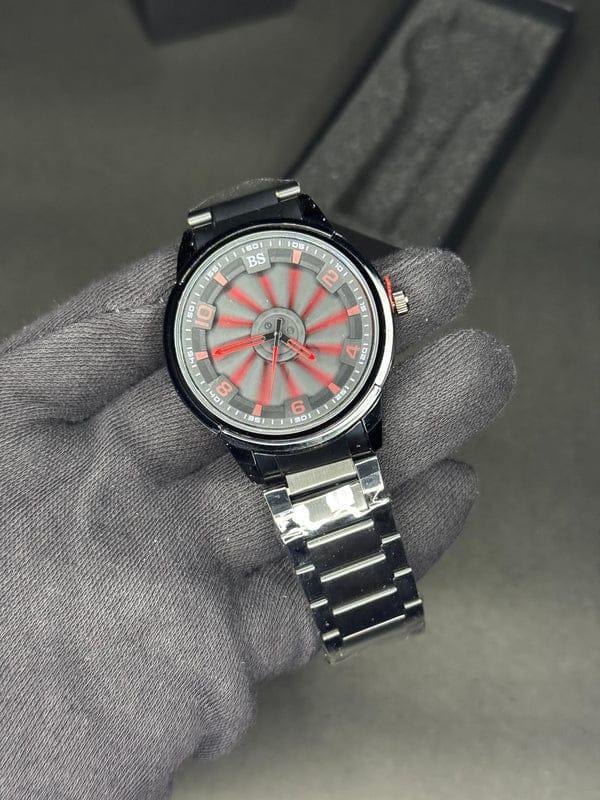 Stainless steel spinning watch with box