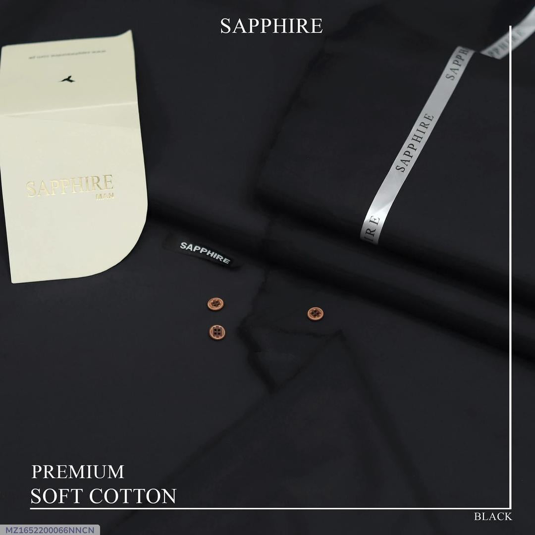 Men's unstitched cotton plain suit