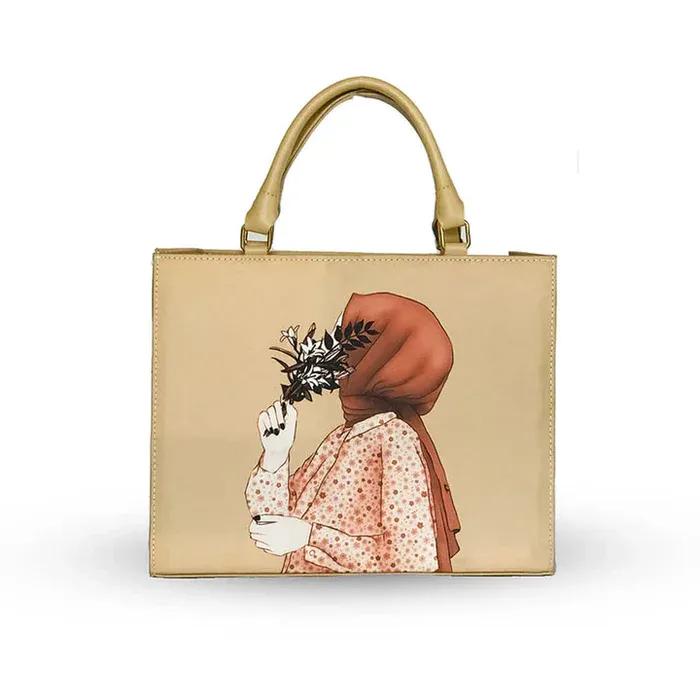 Women's Canva printed tote bag