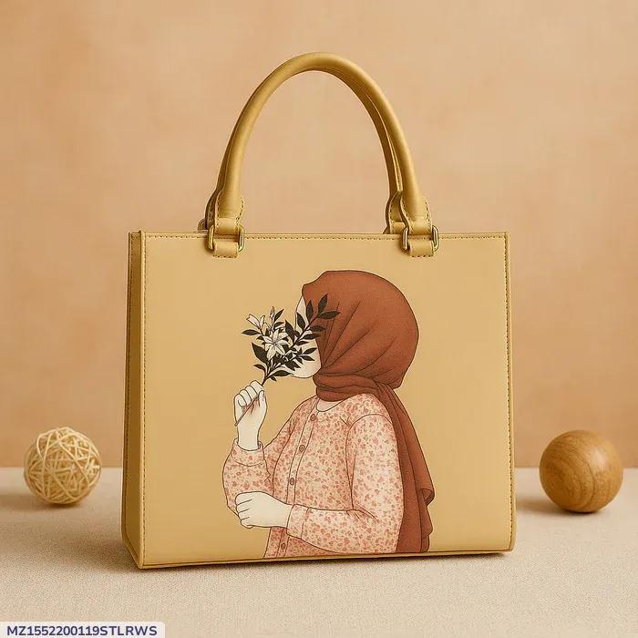 Women's Canva printed tote bag