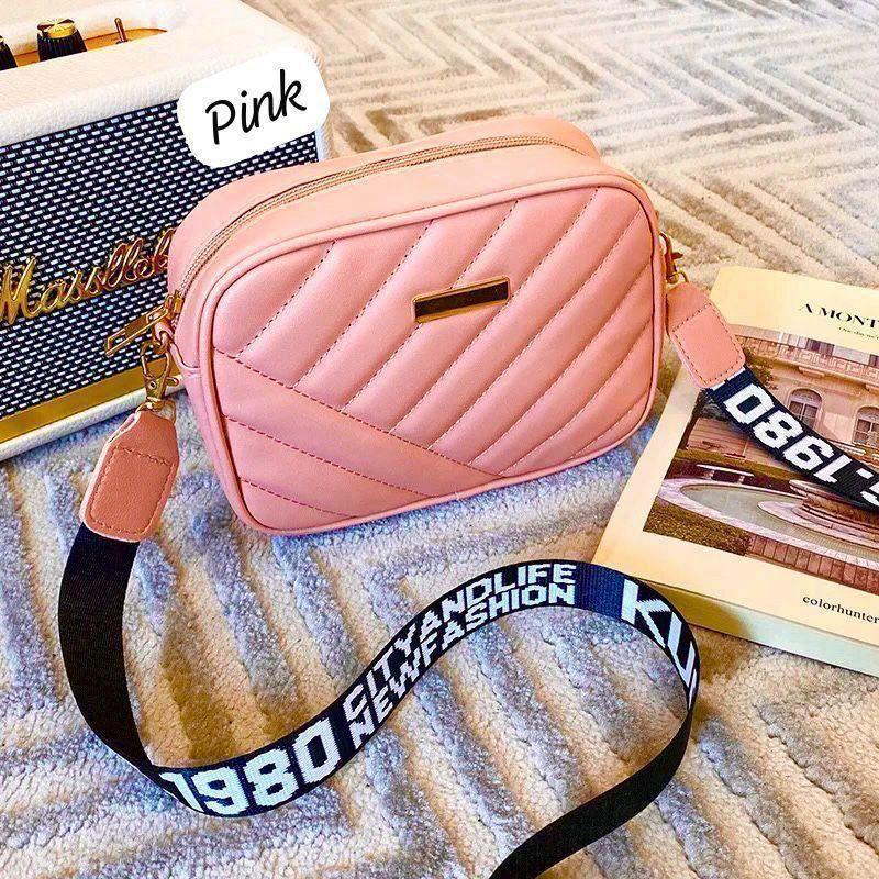Chic women's 1 PC multicolor leather crossbody bag