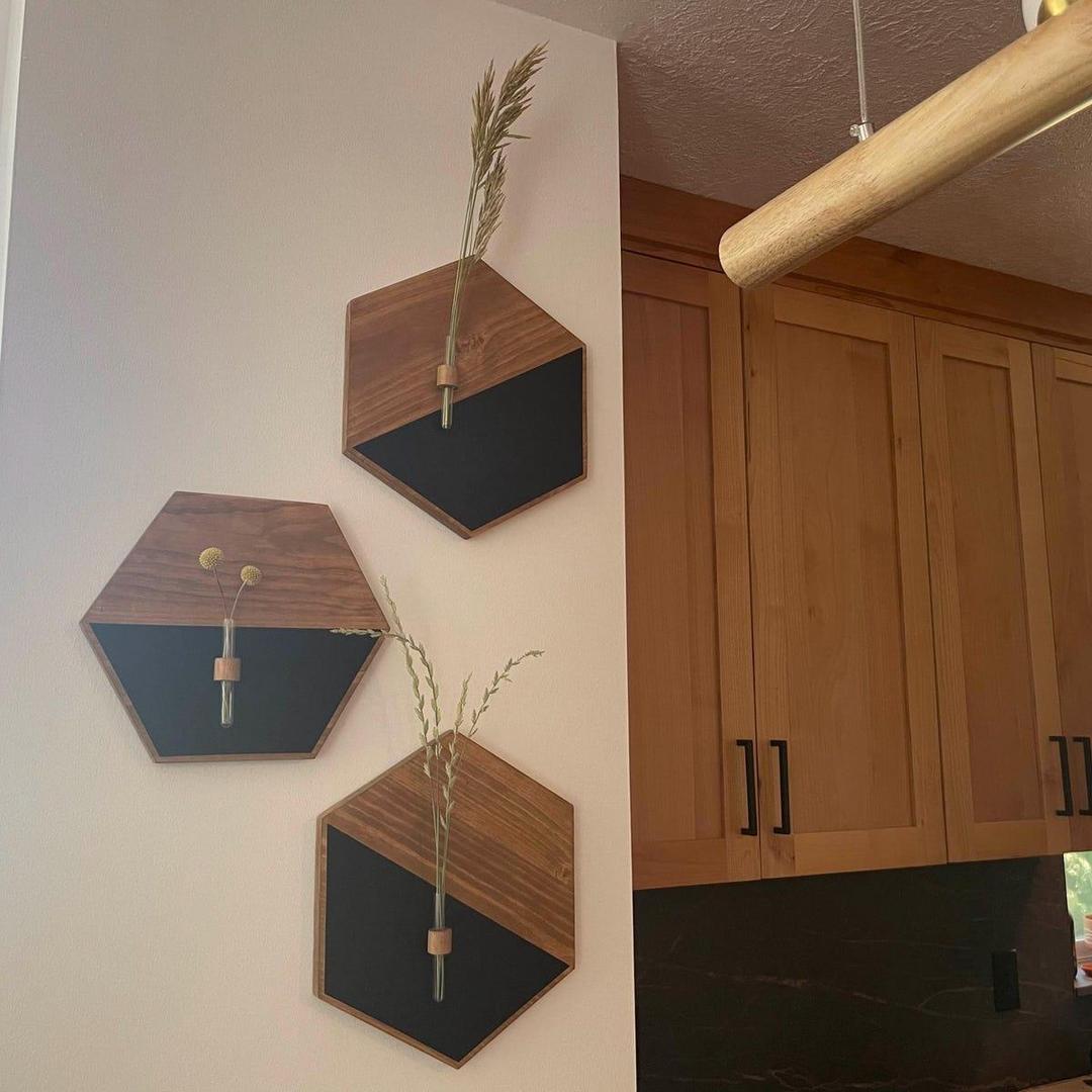 2 PCs Mdf wood planter - stylish greenery accent for your home