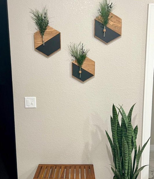 2 PCs Mdf wood planter - stylish greenery accent for your home