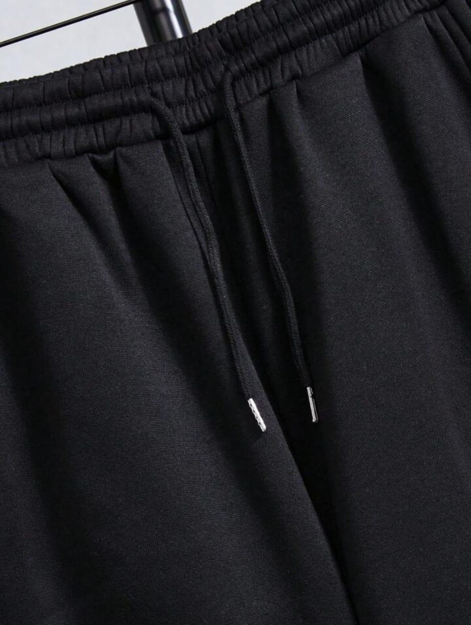 2_pcs men's fleece plain zipper track suit