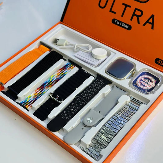 Ultra smart watch with (7) multi color strap