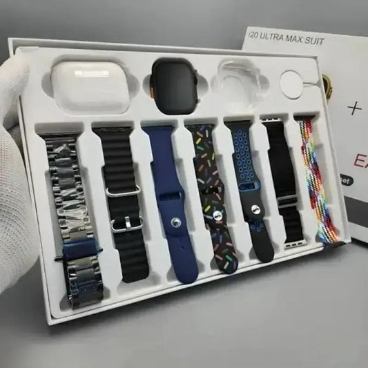 20 ultra smart watch with multi color strap and also a airpods pro 2