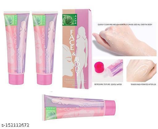 Skin brightening and cleansing scrub gel