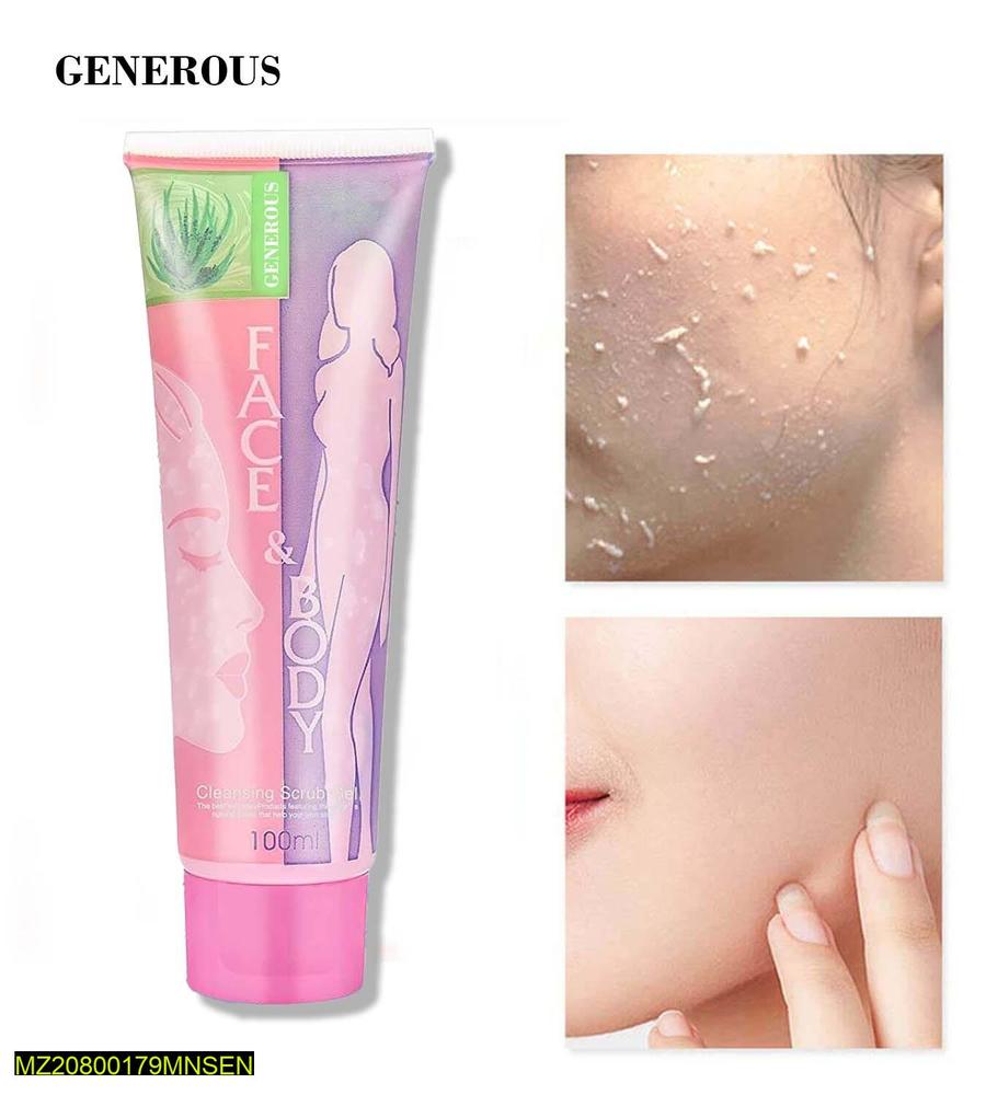 Skin brightening and cleansing scrub gel