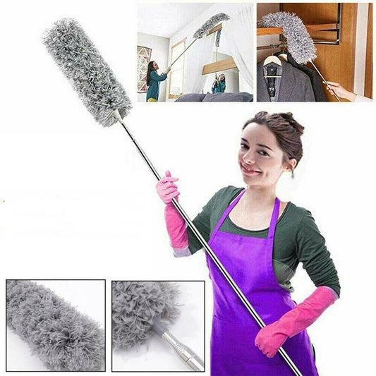 Microfiber duster extendable with 2m extra long handle