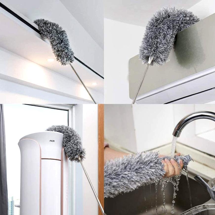 Microfiber duster extendable with 2m extra long handle